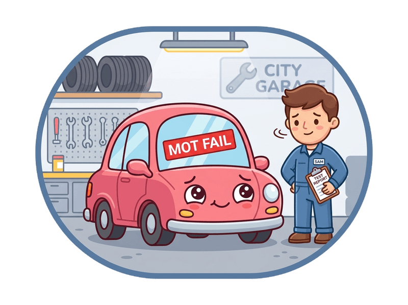 MOT Failure Car Collection service illustration